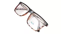 Soigné Unisex Medium Full Rim Rectangular Spectacle Frame.Tortoise Print&Green
