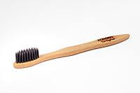 Bamboo Toothbrush with Charcoal ultra soft bristles| Eco-Friendly, Sustainable, Anti-Bacterial Dental Care || Pack of 1, 100%Natural Bamboo , compostable