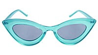Soigné Female Large Cateye Sunglass.See Through Blue Frame Soigné Female Large Cateye Sunglass.See Through Blue Frame