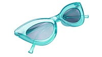 Soigné Female Large Cateye Sunglass.See Through Blue Frame Soigné Female Large Cateye Sunglass.See Through Blue Frame