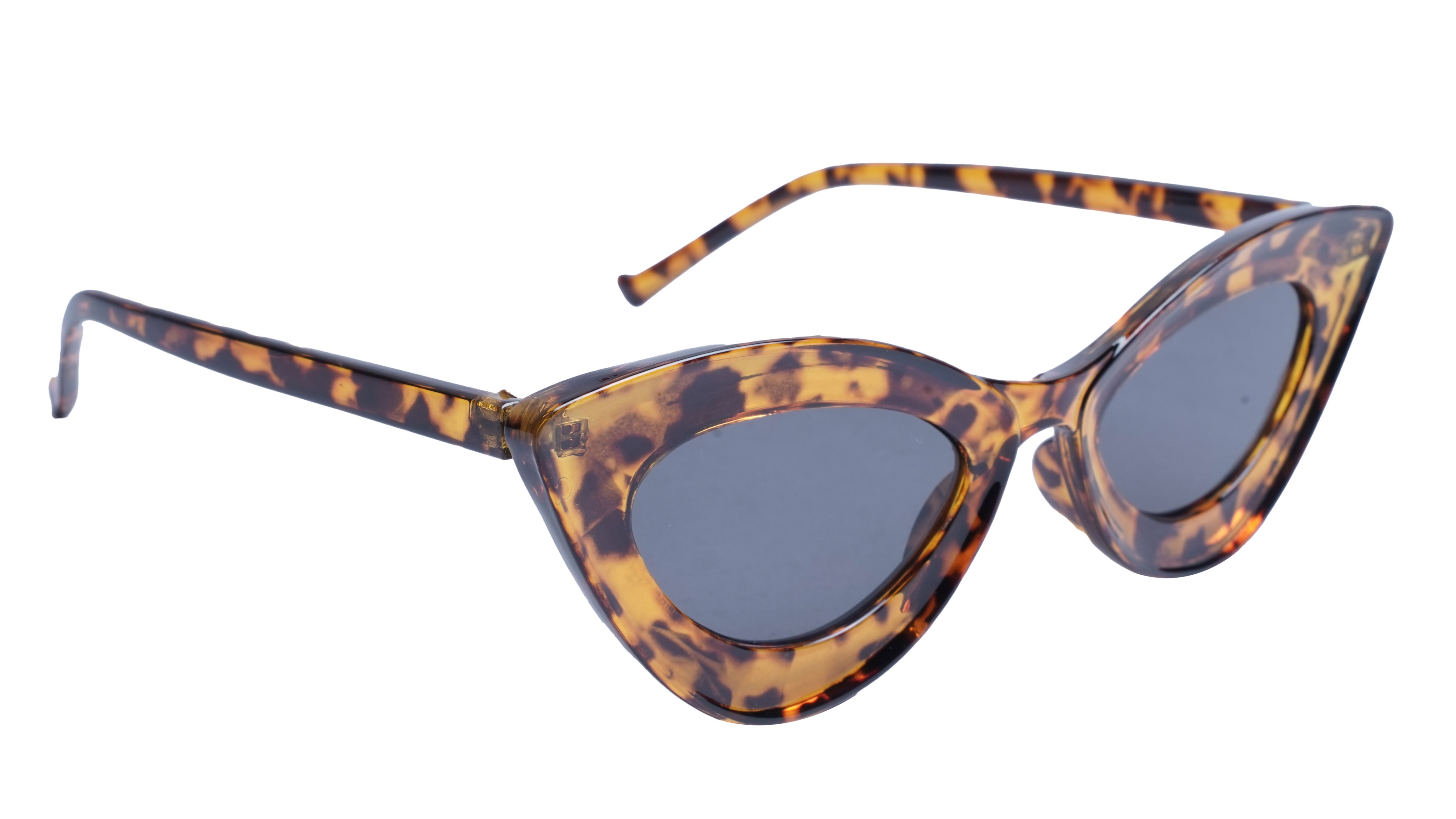 Soigné Female Large Cateye Sunglasses.Leopard Print Frame
