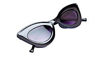 Soigné Female Large Cateye Sunglass.Glossy Black Frame Soigné Female Large Cateye Sunglass.Glossy Black Frame