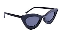 Soigné Female Large Cateye Sunglass.Matte Black Frame Soigné Female Large Cateye Sunglass.Matte Black Frame