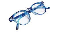 Soigné Unisex Medium Round Spectacle Frame.Light&Dark Blue Soigné Unisex Medium Round Spectacle Frame.Light&Dark Blue