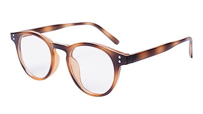 Soigné Unisex Medium Round Spectacle Frame.Light&Dark Brown