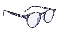 Soigné Unisex Medium Round Spectacle Frame.Black&Transparent Soigné Unisex Medium Round Spectacle Frame.Black&Transparent