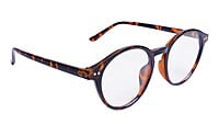 Soigné Unisex Medium Round Spectacle Frame.Leopard Print Frame Soigné Unisex Medium Round Spectacle Frame.Leopard Print Frame