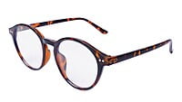 Soigné Unisex Medium Round Spectacle Frame.Leopard Print Frame Soigné Unisex Medium Round Spectacle Frame.Leopard Print Frame