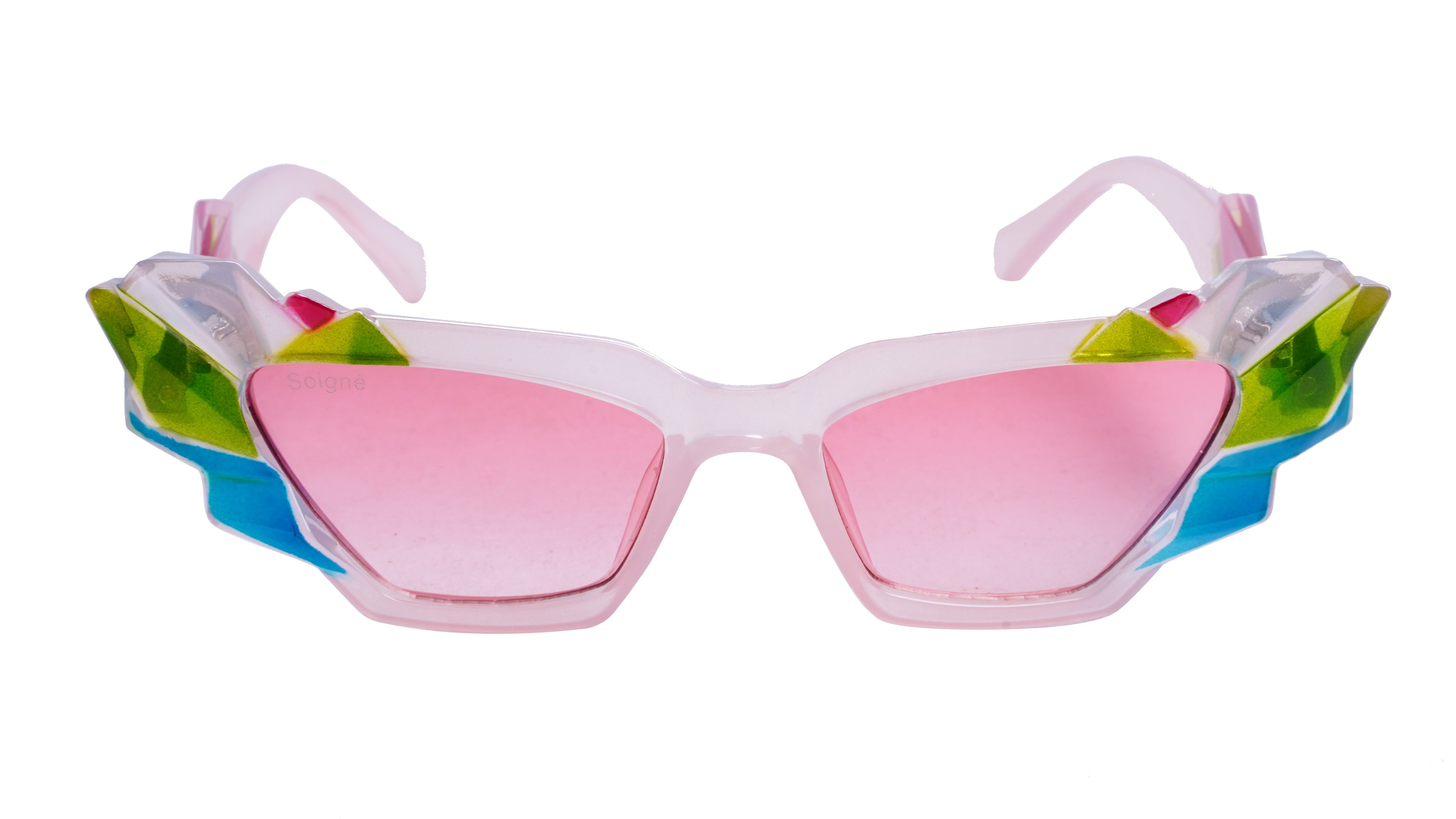 Soigné Kids Cateye Sunglasses.Pink&Multicolor.(9-15)Y-Girl