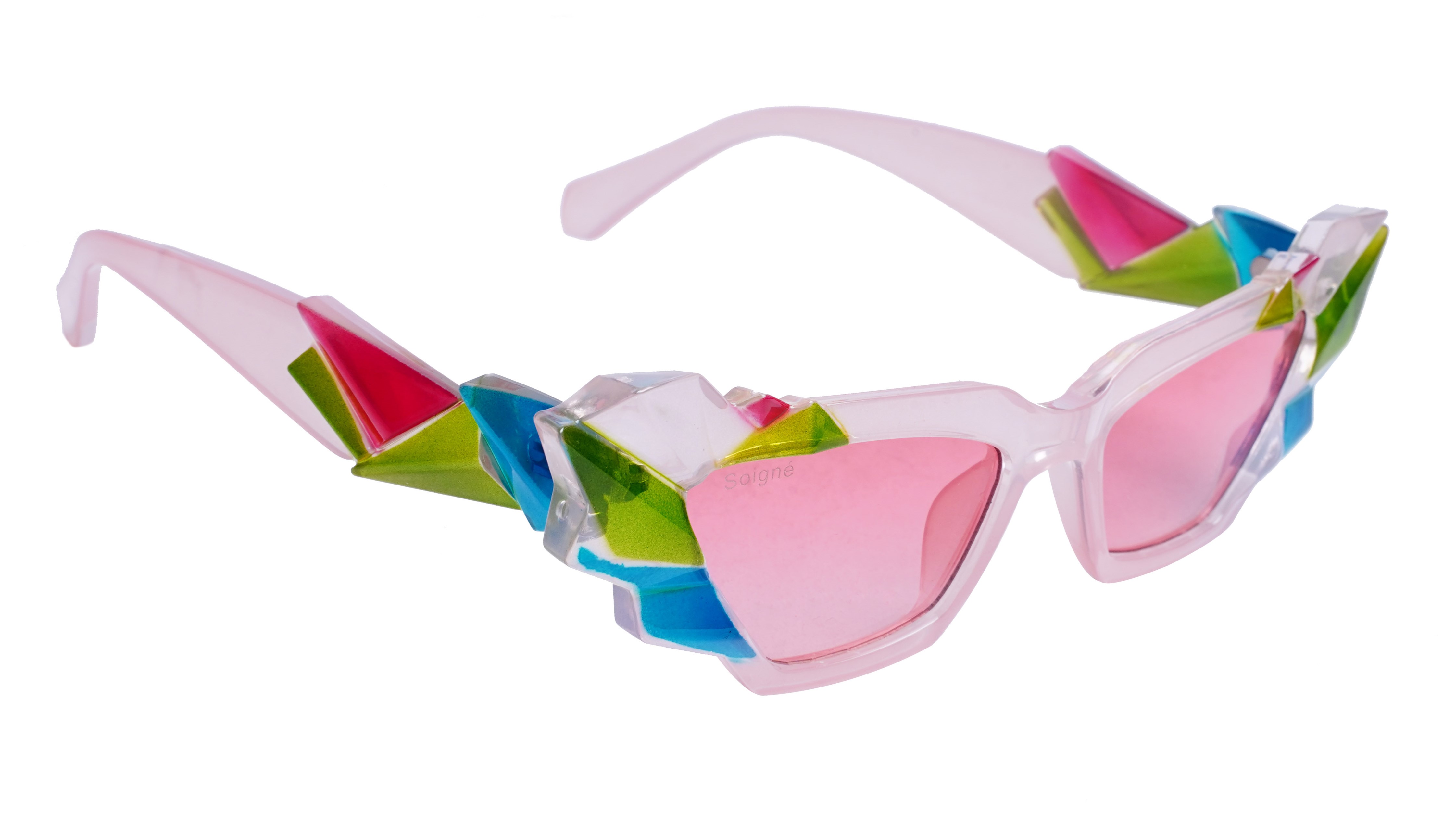 Soigné Kids Cateye Sunglasses.Pink&Multicolor.(9-15)Y-Girl