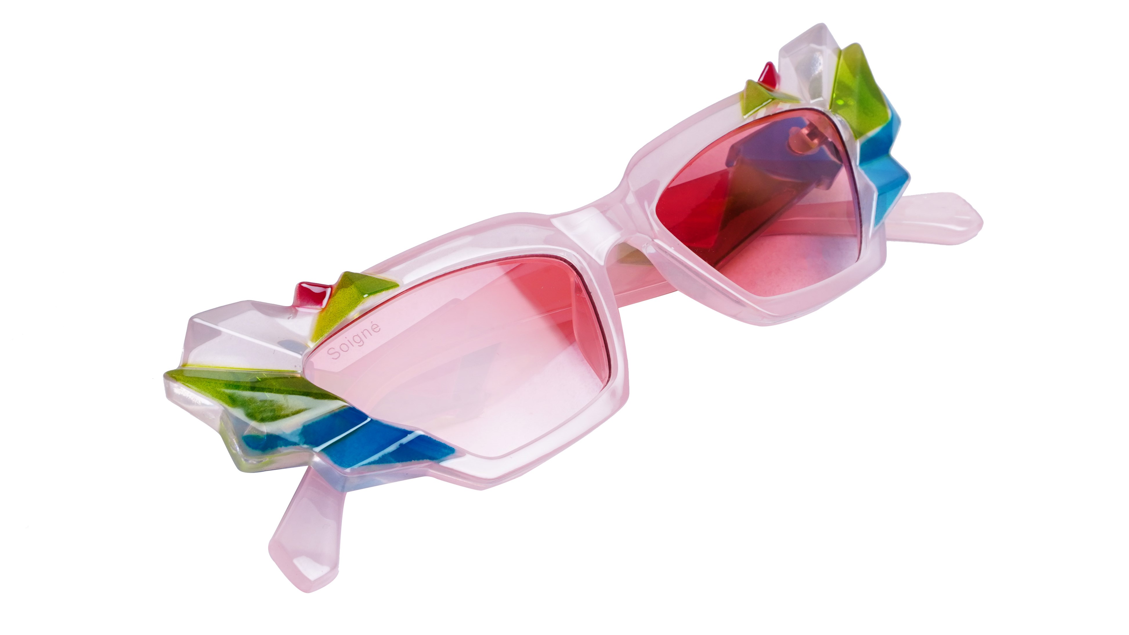 Soigné Kids Cateye Sunglasses.Pink&Multicolor.(9-15)Y-Girl