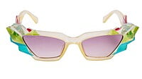 Soigné Kids Cateye Sunglasses.Yellow&Multicolor.(9-15)Y-Girl Soigné Kids Cateye Sunglasses.Yellow&Multicolor.(9-15)Y-Girl