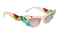 Soigné Kids Cateye Sunglasses.Yellow&Multicolor.(9-15)Y-Girl Soigné Kids Cateye Sunglasses.Yellow&Multicolor.(9-15)Y-Girl