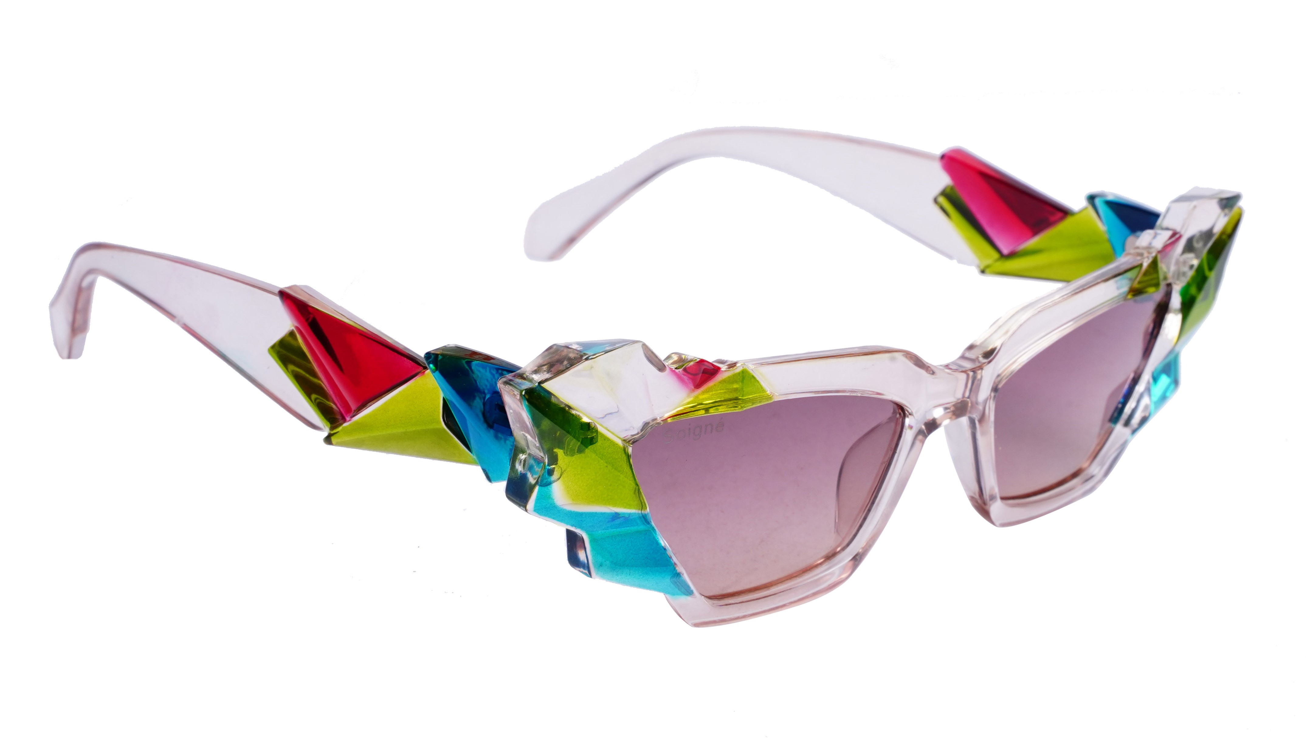 Soigné Kids Cateye Sunglasses.Light Brown&Multicolor.(9-15)Y-Girl