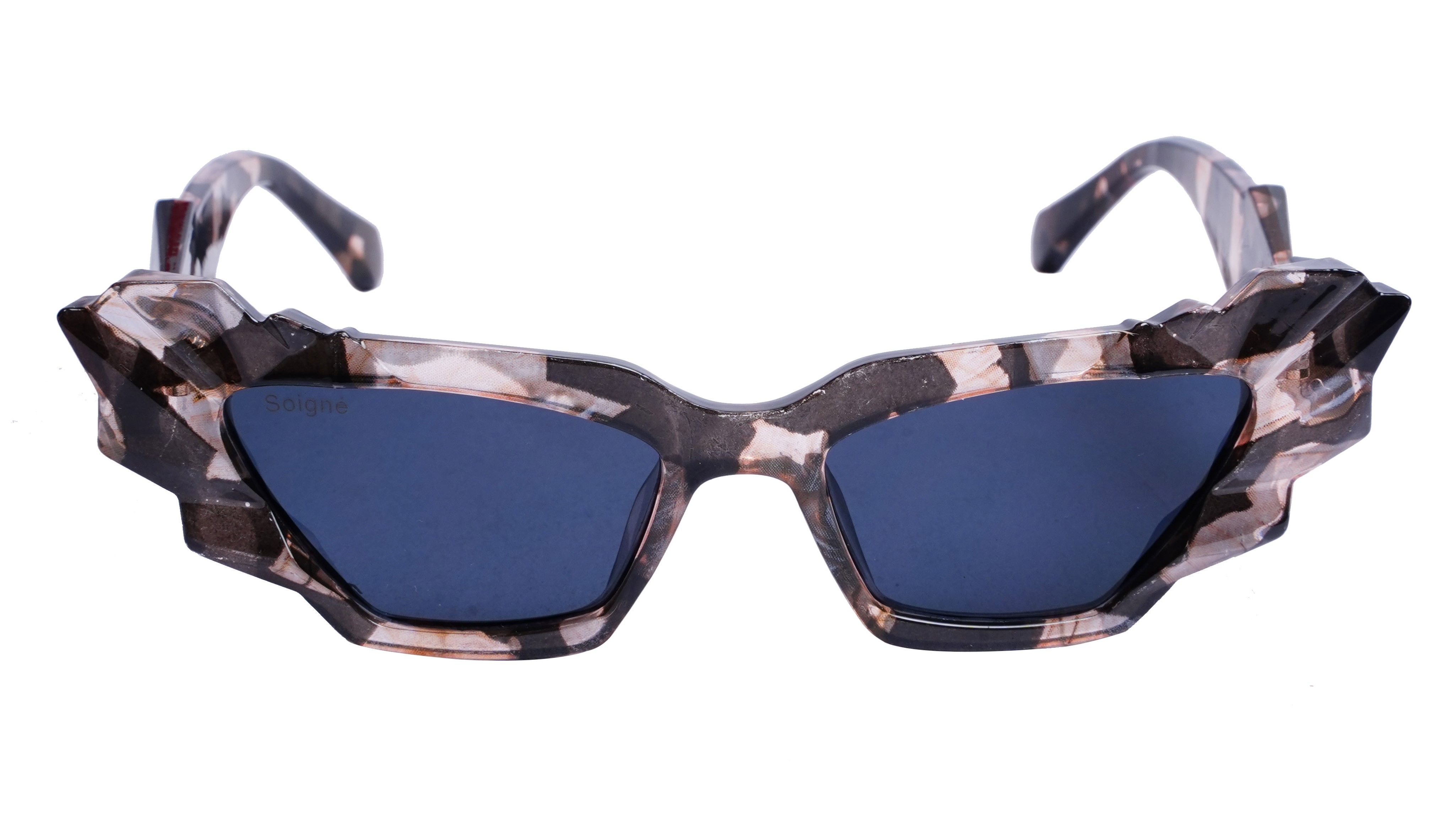 Soigné Kids Cateye Sunglasses.Black&Brown.(9-15)Y-Girl