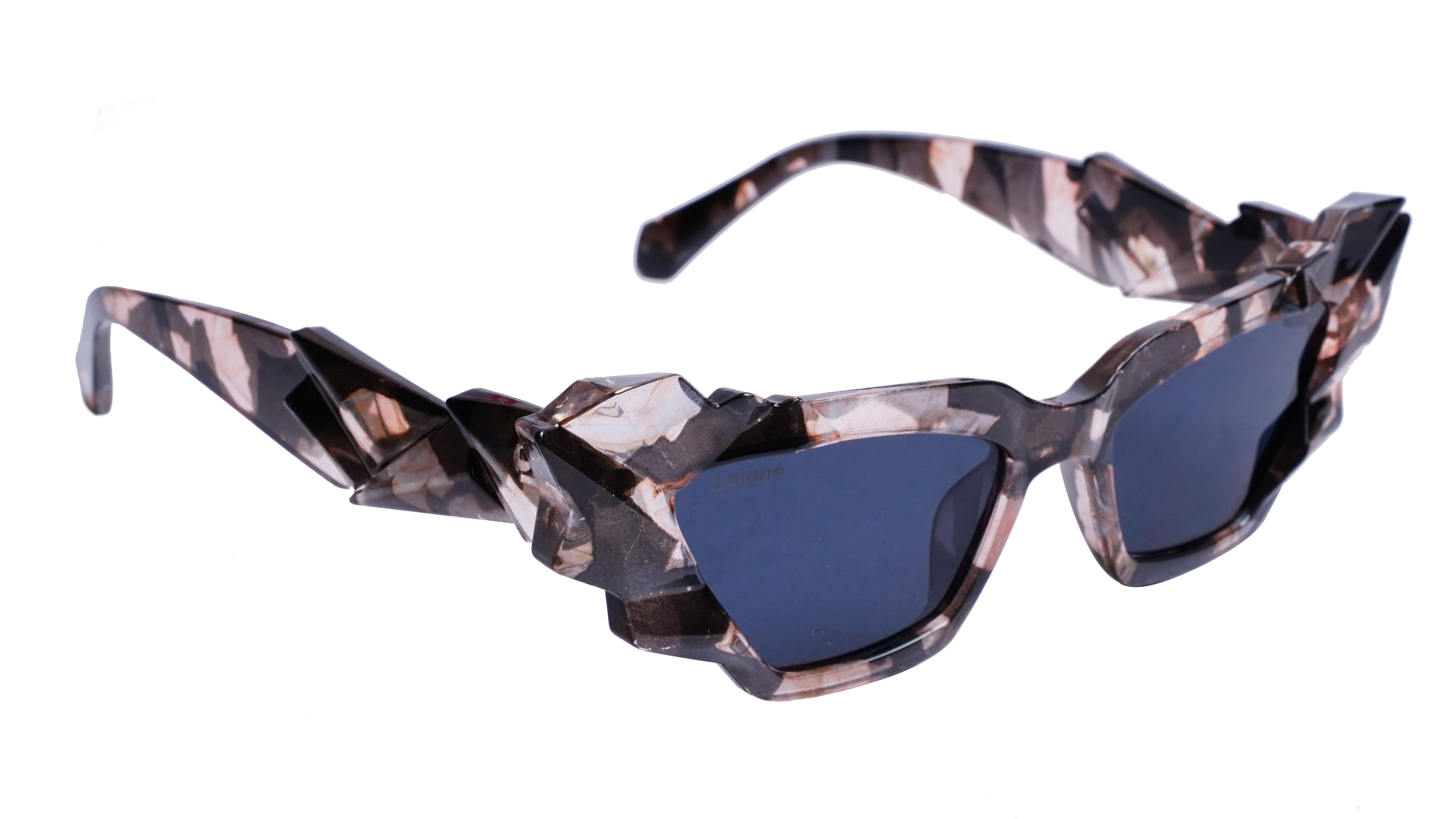 Soigné Kids Cateye Sunglasses.Black&Brown.(9-15)Y-Girl