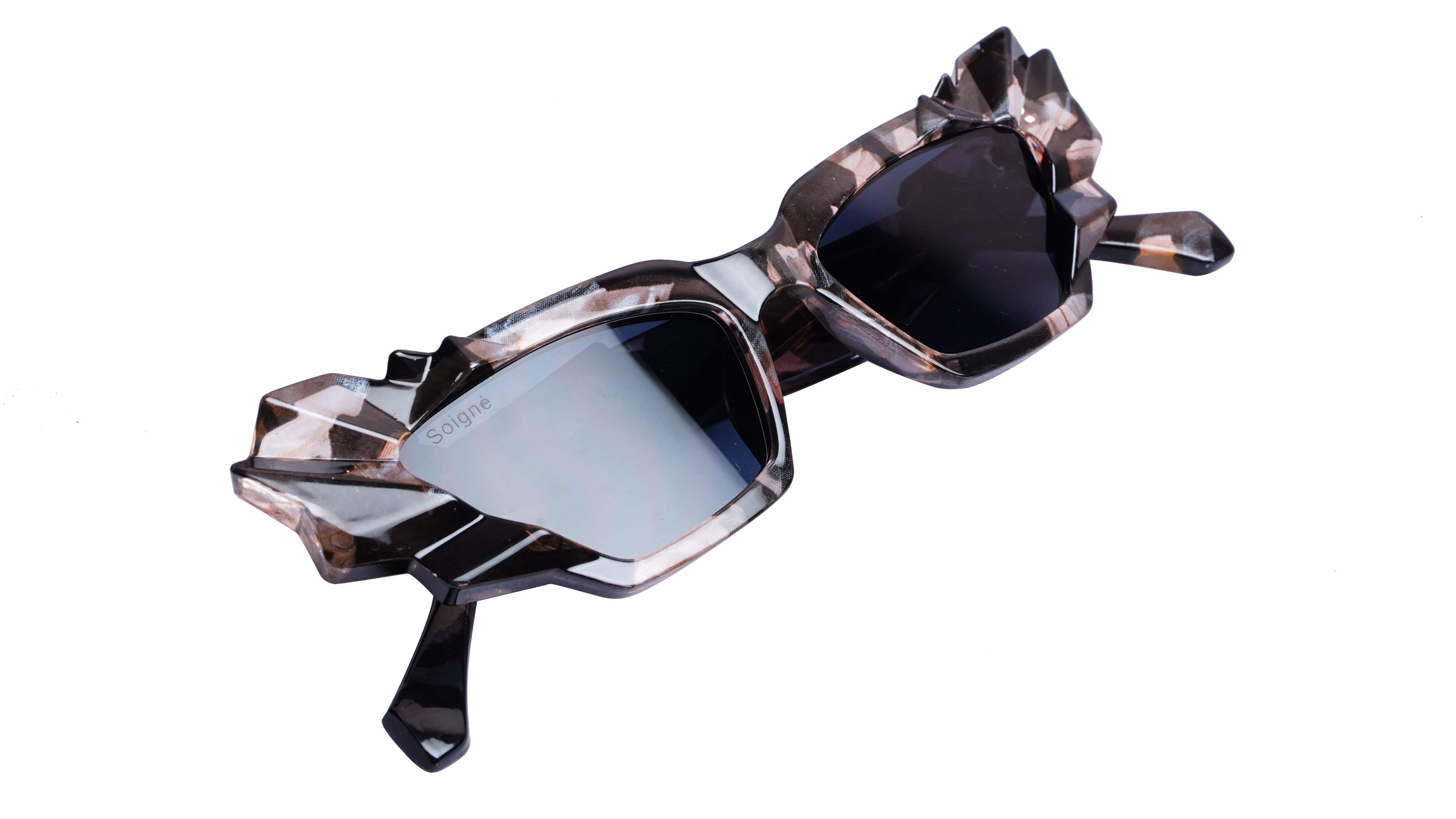 Soigné Kids Cateye Sunglasses.Black&Brown.(9-15)Y-Girl