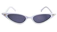 Soigné Female Small Cat Eye Sunglasses.White Frame with Sting Black Soigné Female Small Cat Eye Sunglasses.White Frame with Sting Black