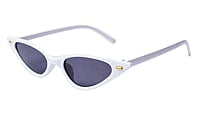 Soigné Female Small Cat Eye Sunglasses.White Frame with Sting Black Soigné Female Small Cat Eye Sunglasses.White Frame with Sting Black