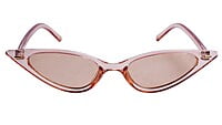 Soigné Female Small Cat Eye Sunglasses.See Through Brown Frame Soigné Female Small Cat Eye Sunglasses.See Through Brown Frame