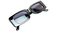 Soigné Female Large Rectangular Sunglasses. Black Frame Soigné Female Large Rectangular Sunglasses. Black Frame