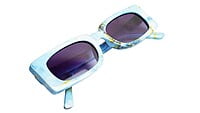 Soigné Female Large Rectangular Sunglasses.Blue&Multicolor Soigné Female Large Rectangular Sunglasses.Blue&Multicolor