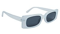 Soigné Female Large Rectangular Sunglasses. White Frame Soigné Female Large Rectangular Sunglasses. White Frame