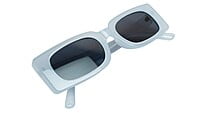 Soigné Female Large Rectangular Sunglasses. White Frame Soigné Female Large Rectangular Sunglasses. White Frame