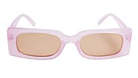 Soigné Female Large Rectangular Sunglasses.See Through Pink Soigné Female Large Rectangular Sunglasses.See Through Pink