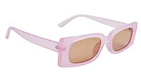 Soigné Female Large Rectangular Sunglasses.See Through Pink Soigné Female Large Rectangular Sunglasses.See Through Pink
