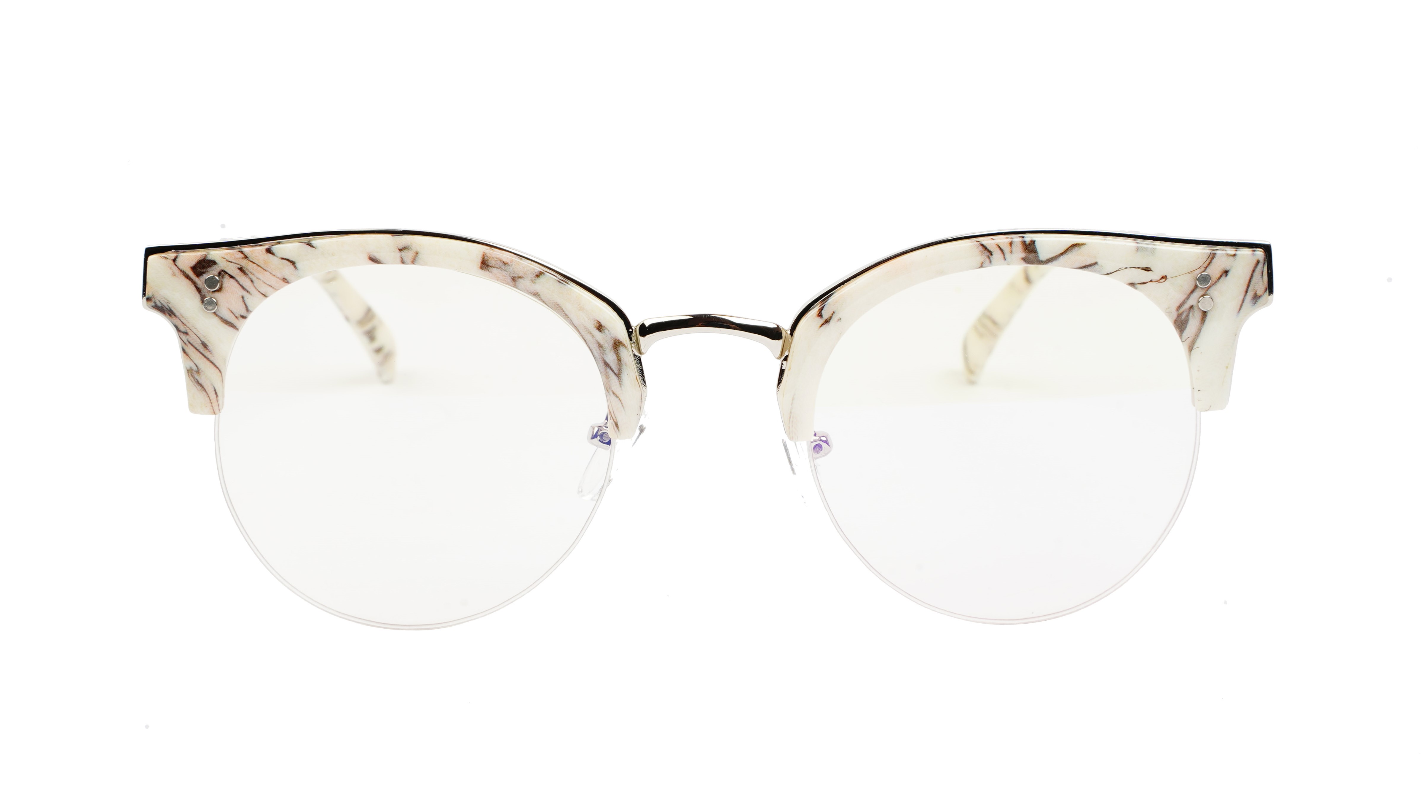 Unisex Large Half Rim Round Spectacle. MultiColor Frame
