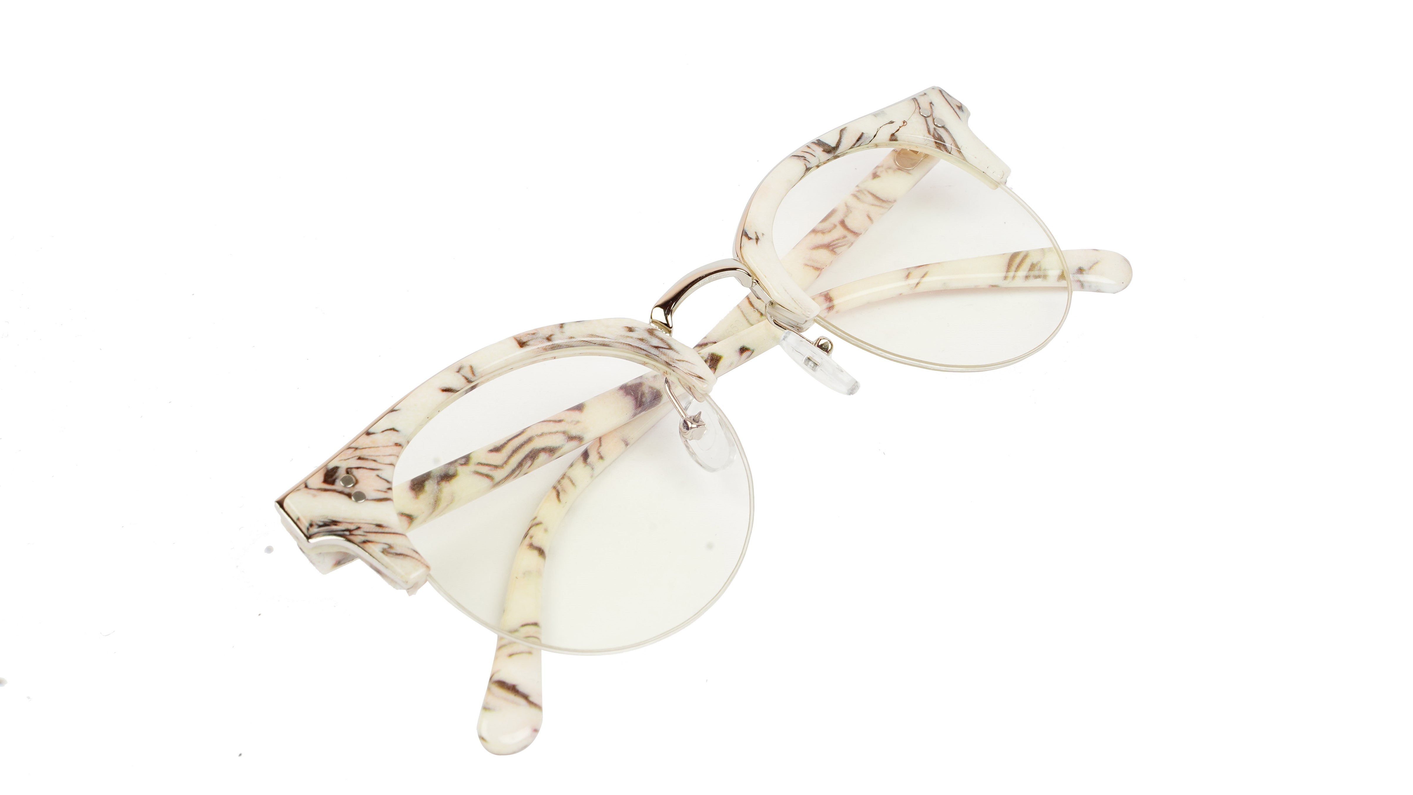 Unisex Large Half Rim Round Spectacle. MultiColor Frame