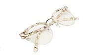 Unisex Large Half Rim Round Spectacle. MultiColor Frame