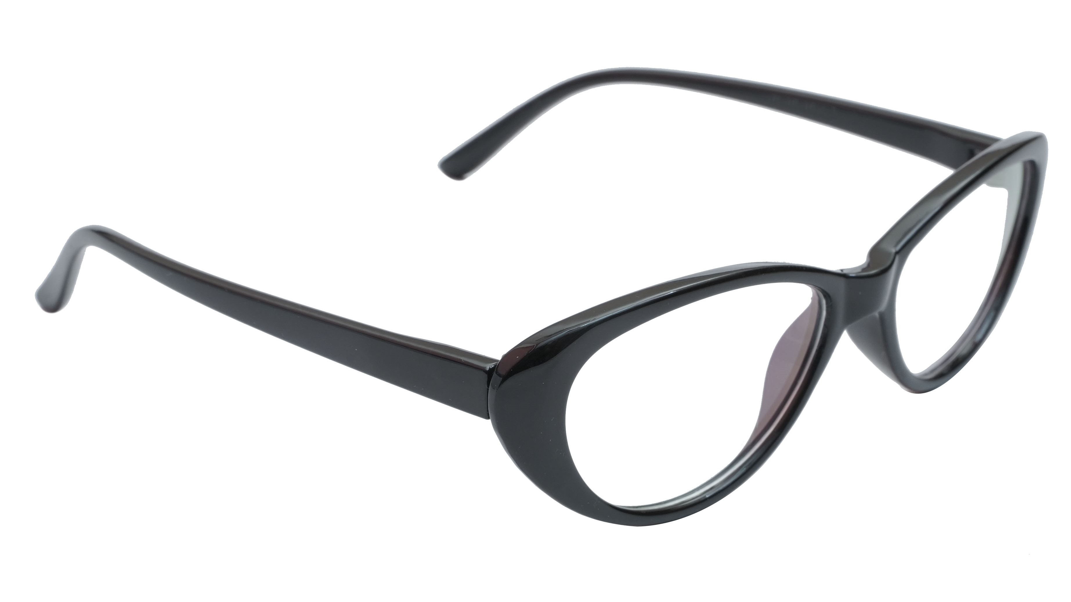 Cateye Spectacle Frame For Girl Kids. Glossy Black Frame. Size-SMALL.AGE-(3-8Years).