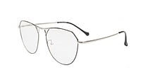 Unisex Aviator Spectacle Frame. Silver& Black Metal Frame Unisex Aviator Spectacle Frame. Silver& Black Metal Frame