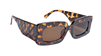 Soigné Female Large Rectangular Sunglasses.Leopard Print Color Soigné Female Large Rectangular Sunglasses.Leopard Print Color