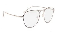 Unisex Aviator Spectacle Frame. Rose Gold& Black Metal Frame