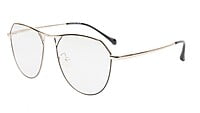 Unisex Aviator Spectacle Frame. Golden& Black Metal Frame Unisex Aviator Spectacle Frame. Golden& Black Metal Frame