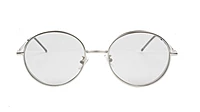 Soigné Unisex Medium Round Sunglasses.Silver Color Metal Frame