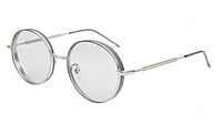 Unisex Medium Round Sunglasses. Silver Metal Frame. Unisex Medium Round Sunglasses. Silver Metal Frame.
