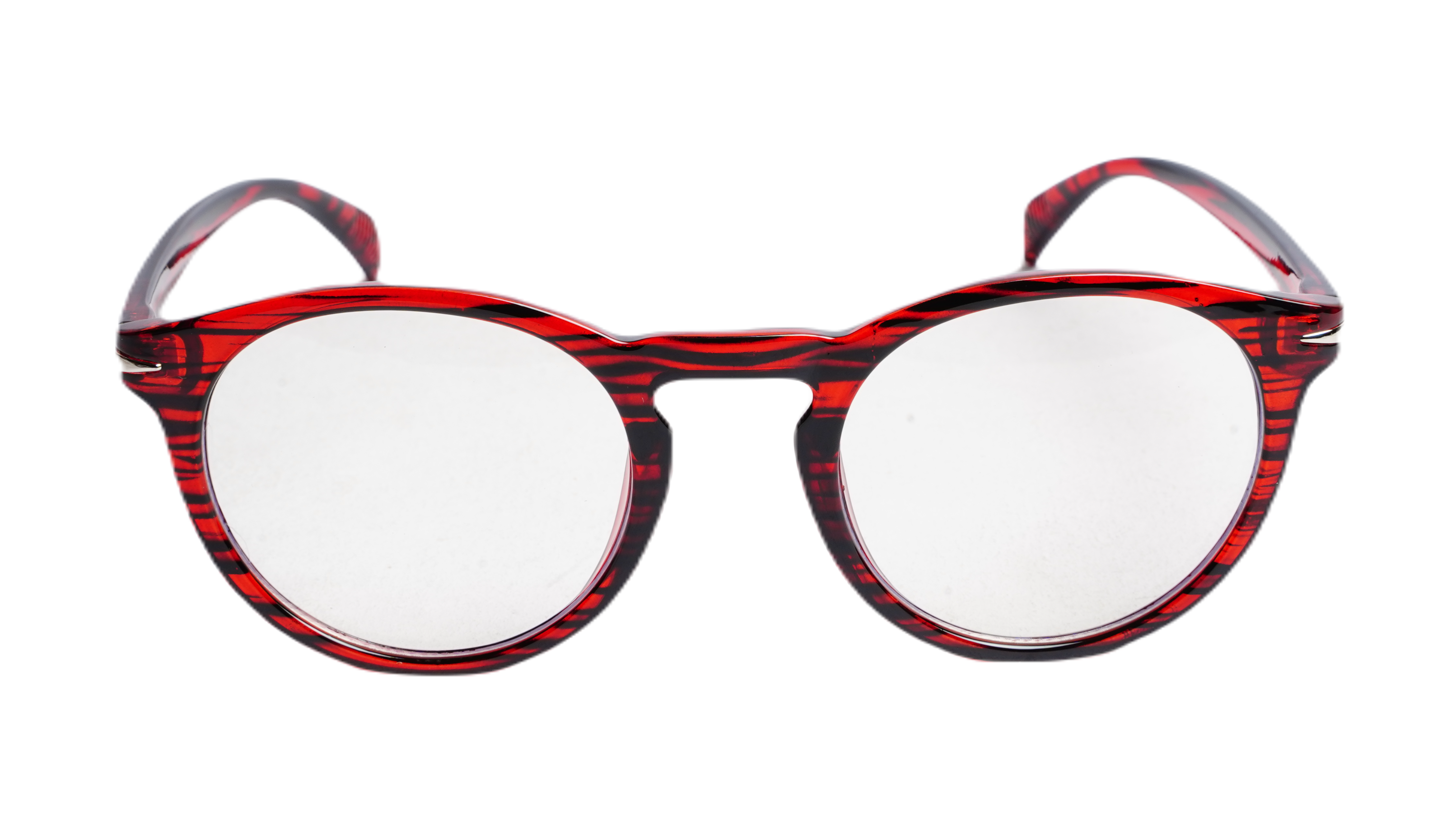Soigné Unisex Large Round Spectacle Frame. Red&Black