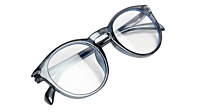 Soigné Unisex Large Round Spectacle Frame.See Through Grey Frame Soigné Unisex Large Round Spectacle Frame.See Through Grey Frame