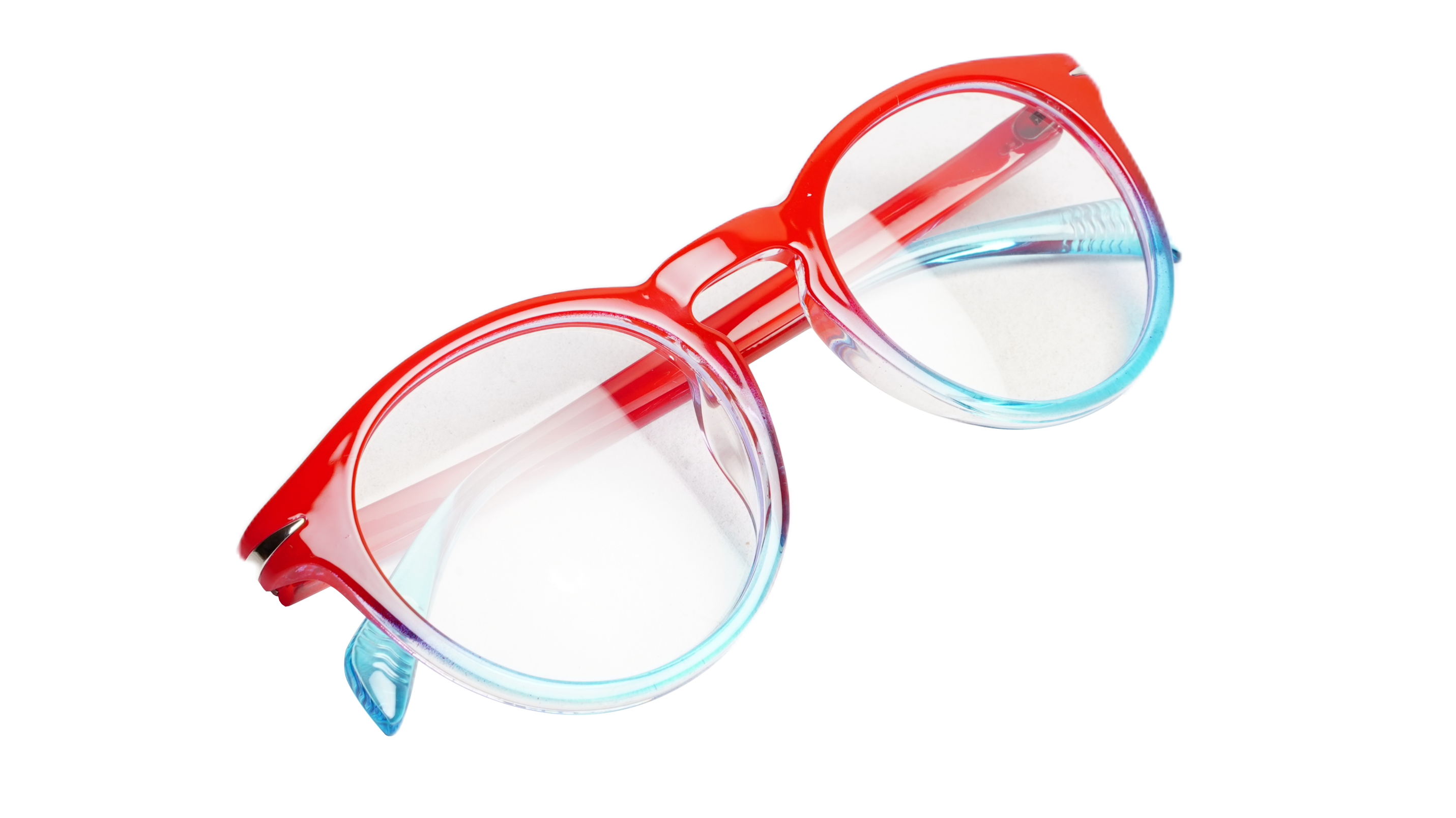 Soigné Unisex Large Round Spectacle Frame.Red&Blue