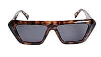Soigné Female Large Rectangular Sunglasses.Tortoise Print Frame