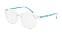 Unisex Round Spectacle Frame For Kids & Teens. Light Blue Rim. Age-(12-16Yrs) Unisex Round Spectacle Frame For Kids & Teens. Light Blue Rim. Age-(12-16Yrs)