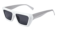 Soigné Female Large Rectangular Sunglasses.White Soigné Female Large Rectangular Sunglasses.White