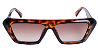Soigné Female Large Rectangular Sunglasses.Leopard Print Color Frame