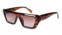 Soigné Female Large Rectangular Sunglasses.Leopard Print Color Frame