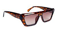 Soigné Female Large Rectangular Sunglasses.Leopard Print Color Frame