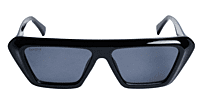 Soigné Female Large Rectangular Sunglasses.Glossy Black Frame Soigné Female Large Rectangular Sunglasses.Glossy Black Frame